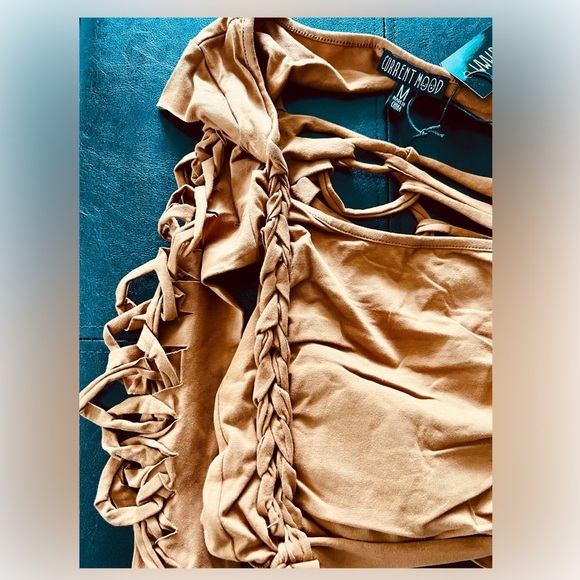 NWT Alternative Spells Long Sleeve Top in Light Brown by Dolls Kill Current Mood - Picture 9 of 13